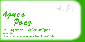 agnes pocz business card